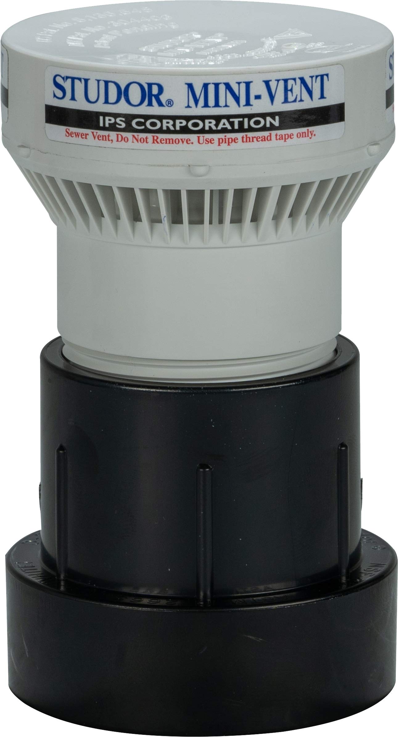 Studor 20340 Mini-Vent Air Admittance Valve with ABS Adapter, 1-1/2-or 2-Inch Connection