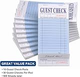 Hoffi Guest Check Pads 10 Pack Server Note Pads 500 Checks Blue Paper view 4
