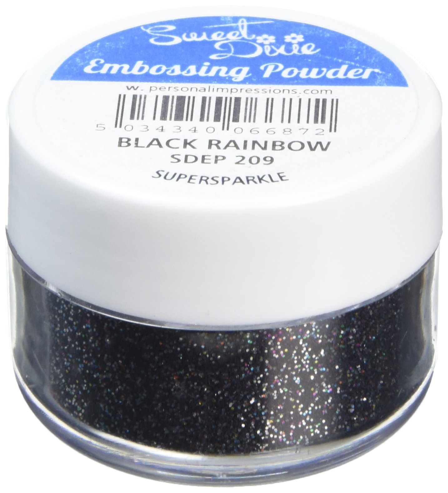 Sweet Dixie Embossing Powder, Black/Rainbow Supersparkle
