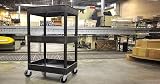 Luxor H.Wilson STC111-B 3-Shelf Tub Cart, 300 lbs Capacity, USA Made view 7