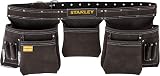 Stanley Leather Tool Belt Pouch Apron 5 Pockets Hammer Loop STST1-80113 view 5