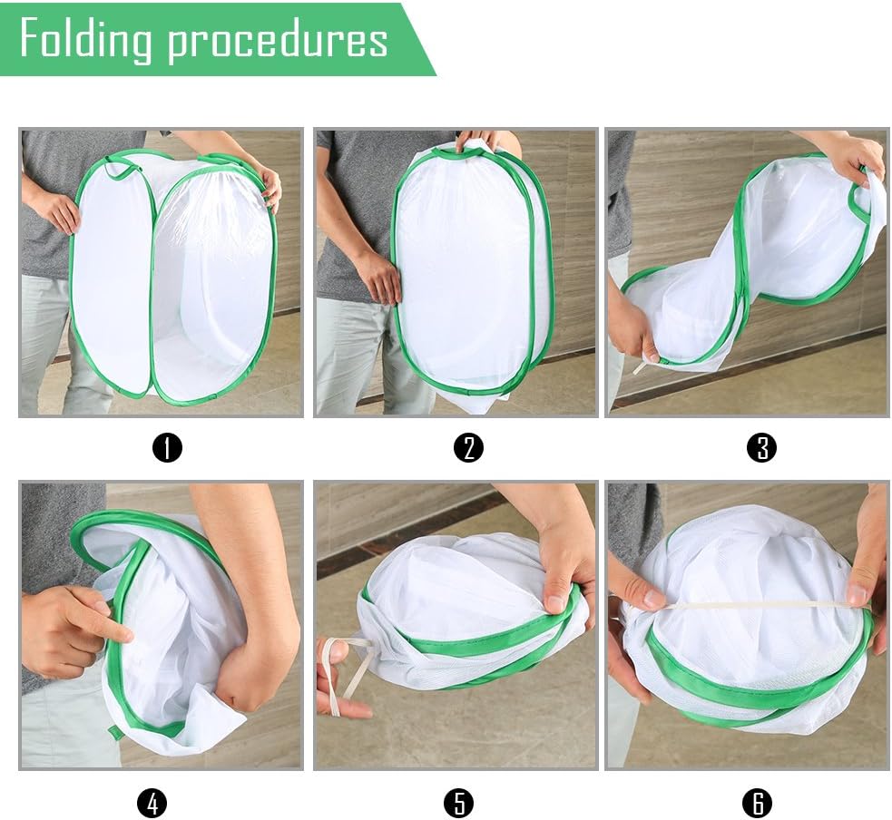 Amazon Com Pllieay Collapsible Insect And Butterfly Habitat Net With Instructions 23 6 Inches Tall White Kids Butterfly Net Toys Games