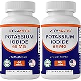 Vitamatic Potassium Iodide 65 mg per Serving - 60 Tablets - Thyroid Support - KI Pills (60 Count (Pack of 2))