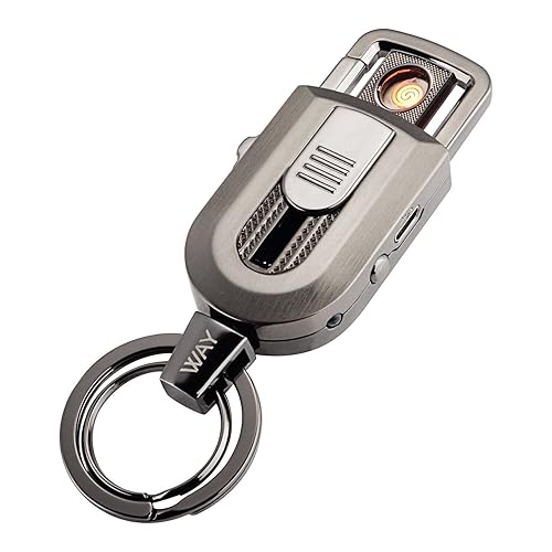 cigarette lighter keyring Cigarette Lighter Keyring,VVAY Electric Coil Lighter Keychain Windproof  Flameless Usb Rechargeable With Mini Led Flashlight For Man Metal Black in  Dubai - UAE