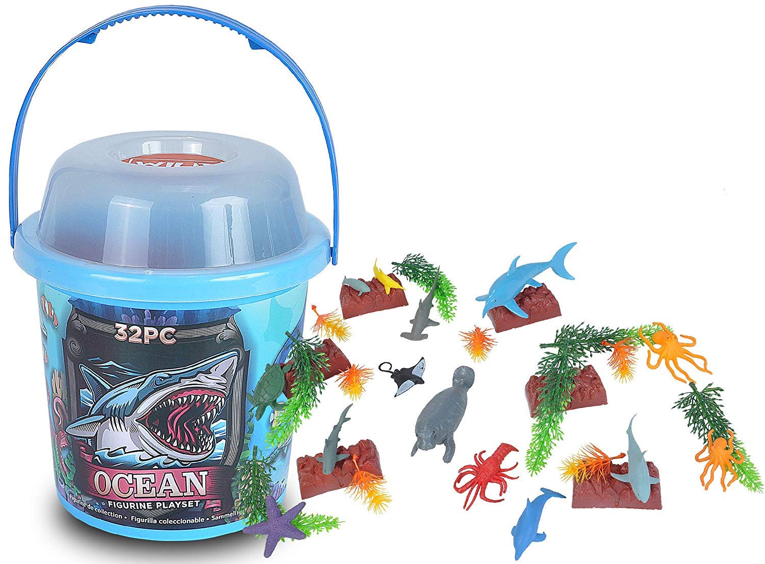 Wild Republic 22111 Ocean, Figurine Playset, Adventure Bucket, 20 cm, 32-Pieces, Multi — image 1
