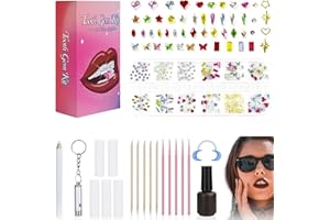 DEKORESYON Tooth Gem Kit, DIY Teeth Gems, Shining Tooth Gems Kit for Teeth, Professional Tooth Jewelry Gems Kit, Fashionable Gem Starter Kit