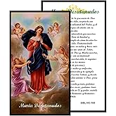 Gifts by Lulee, LLC Our Lady Untier of Knots Maria Desatanudos Coin Medal Medalla de Bolsillo Chaplet Coronilla Prayer Card Tarjeta de Rezo Sold Separately Se Vende por Separado (card spanish)
