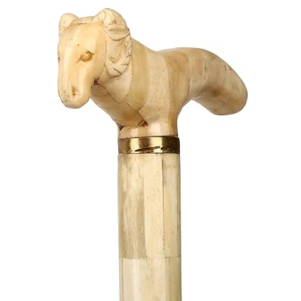 Amazon Com Shivika Goat Head Walking Cane Bone And Wooden