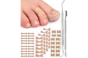 BLATOWN Ingrown Toenail Correction Treatment Tool, 64Pcs Breathable Ingrown Toenail Strips in 3 Types, No Glue Safe Ingrown T