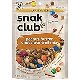 Snak Club Peanut Butter Chocolate Trail Mix with Peanuts, Peanut Butter M&amp;M&rsquo;S, Toffee Peanuts, and Pretzels, 11 oz Resealable Bag