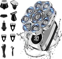 9D Head Shavers for Bald Men: Upgraded 6 in 1