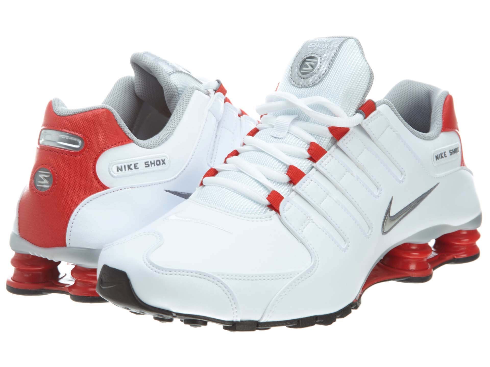 Nike Men's Shox Nz White/Mtllc Silver/Cl Gry/Blk Running Shoe Men US