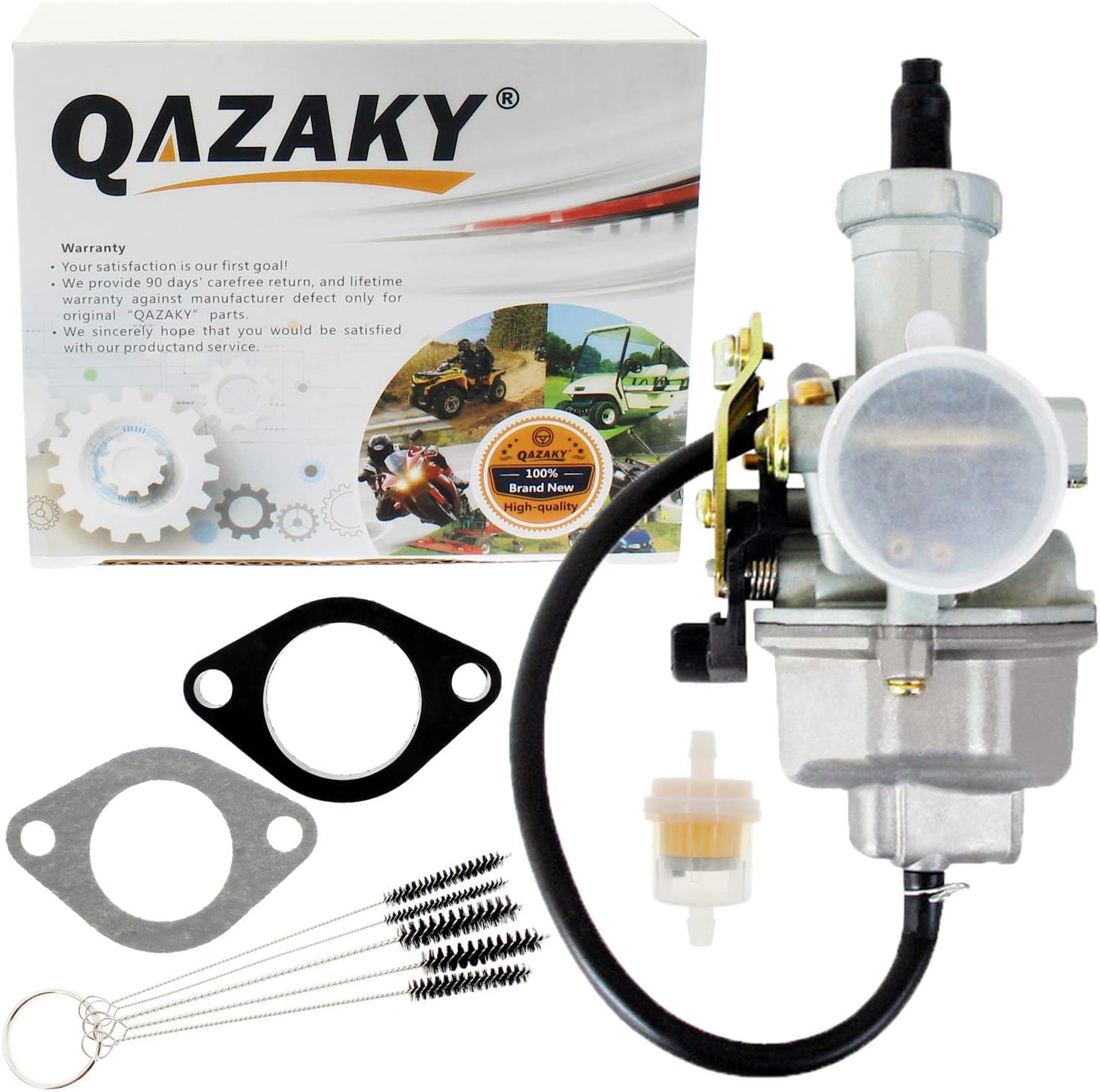 QAZAKY Pz27 Carburetor Carb Cable Choke 27mm for 4stroke CG 125cc