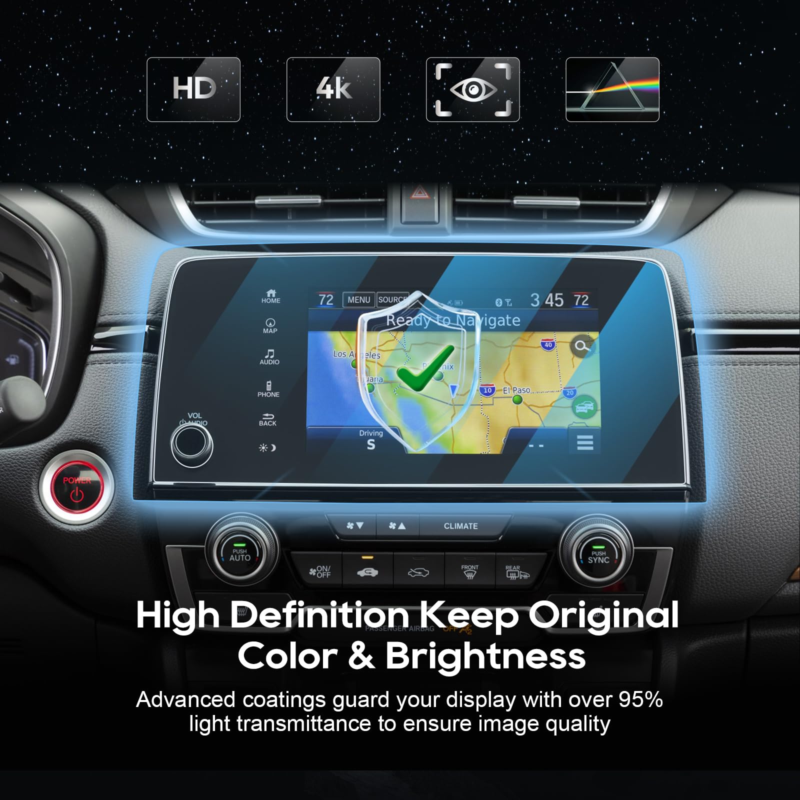 LFOTPP 2022 CRV Screen Protector for 2017-2020 2021 2022 Hnoda CRV LX EX EX-L Touring Special Edition Hybrid 7 Inch Infotainment Protector 2022 CR-V Hybrid Touring Accessories