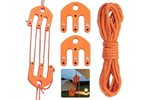 Game and Gear Hoist Pulley System, Ultralight Block and Tackle Pulley System, Portable Block and Tackle Gear Hoist for Backco