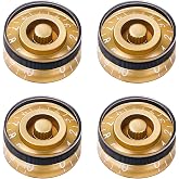 Banworks '60s Guitar Control Knobs Metric 18-Spline Knobs 6mm (15/64") | 2 Tone and 2 Volume Speed Knobs Top Hat for Epiphone Les Paul SG Electric Guitar Pack of 4 JT/XN-02 Golden