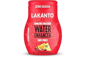 Lakanto Sugar Free Water Enhancer - Sweetened with Monk Fruit Sweetener and Erythritol, On the Go Liquid H2O Hydration, Zero Sugar, Naturally Flavored - Fruit Punch (1.67 fl oz - Pack of 1)