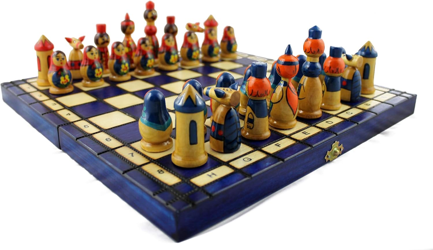 Amazon チェスセット 木製 手彫り 手描き マトリョーシカチェスセット ポータブル ポケットゲーム おもちゃ