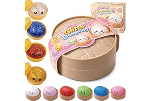 Glitter Dumpling Squishy Mystery Box – Soft TPR Squishy Dumpling Toy, Cute Dumpling Squishy Glitter Stress Relief Fidget for 