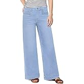 KDF Women's High Rise Straight Leg Jeans,Loose Fit Stretch Denim Pants Wide Leg Baggy Jeans