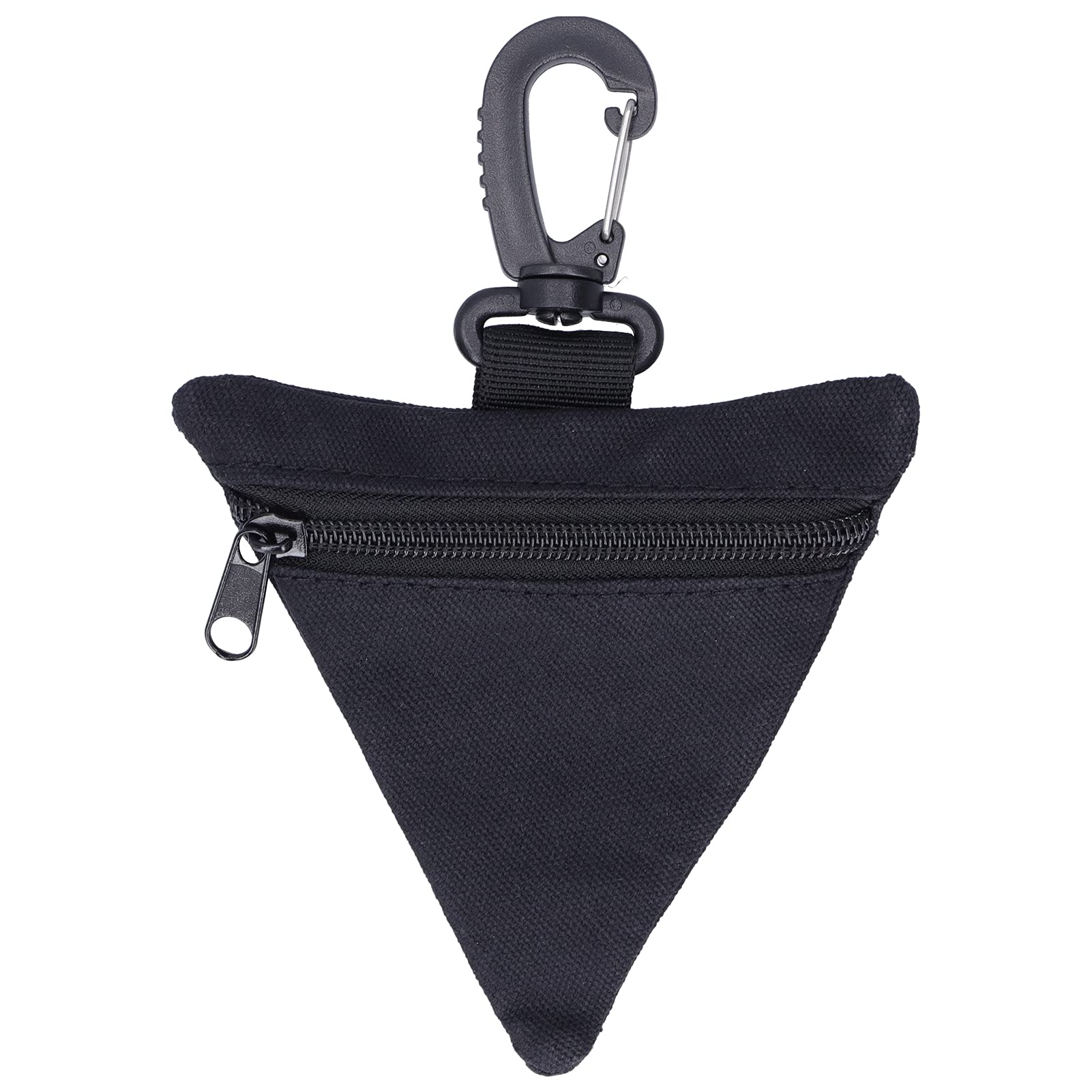 Yosoo Portable Coin Purse,Oxford Cloth Outdoor Triangular Money Key Storage Waist Bag Small Key Bag with Buckle(black)