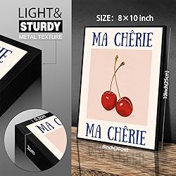 Funky Cherry Wall Art Vintage Red Blue Aesthetic