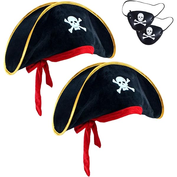 Geosar 9 piezas de accesorios de disfraz de pirata de Halloween para hombres y mujeres, cosplay, bandana pirata, pañuelo para la cabeza, parches para los ojos, faja, cinturón de cintura, Rojo