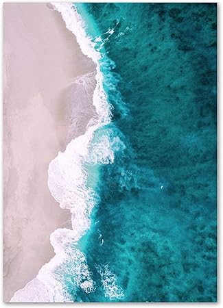 Be Fearless Tableau Sur Toile Avec Citation En Forme D Ananas Palmier Bleu De La Mer Et De La Plage 60x100 Cm No Framed C Amazon Fr Cuisine Maison
