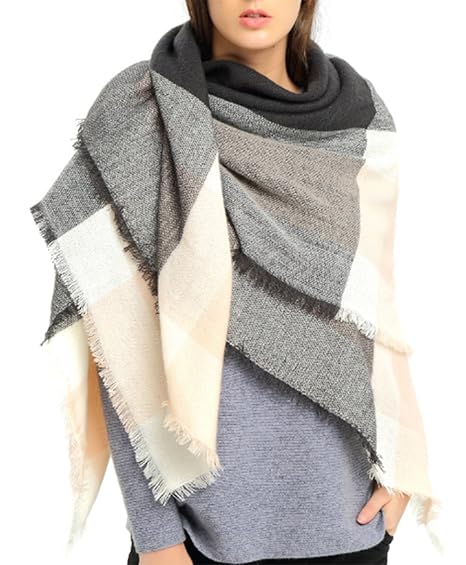 VLUNT® Damen Winter klassische Schal lange weich Wraps grosse Schal