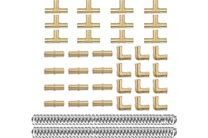 1/2 Inch Pex Fittings with PEX Cinch Clamps Set for Pex Pipe (Fittings x 36Pcs+Clamps x 84PCS)