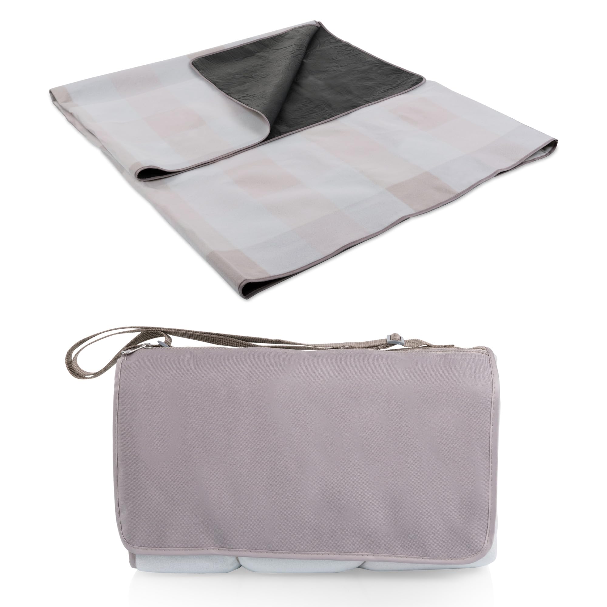 PICNIC TIME ONIVA Blanket Tote XL Outdoor Picnic Blanket, 70"x80" Foldable Beach Blanket with Fleece Top, Water-Resistant Backing, Strap & Pocket, Portable Mat for 4-5 People (Pastel Plaid) Image PICNIC TIME ONIVA Blanket Tote XL Outdoor Picnic Blanket, 70"x80" Foldable Beach Blanket with Fleece Top, Water-Resistant Backing, Strap & Pocket, Portable Mat for 4-5 People (Pastel Plaid) Image