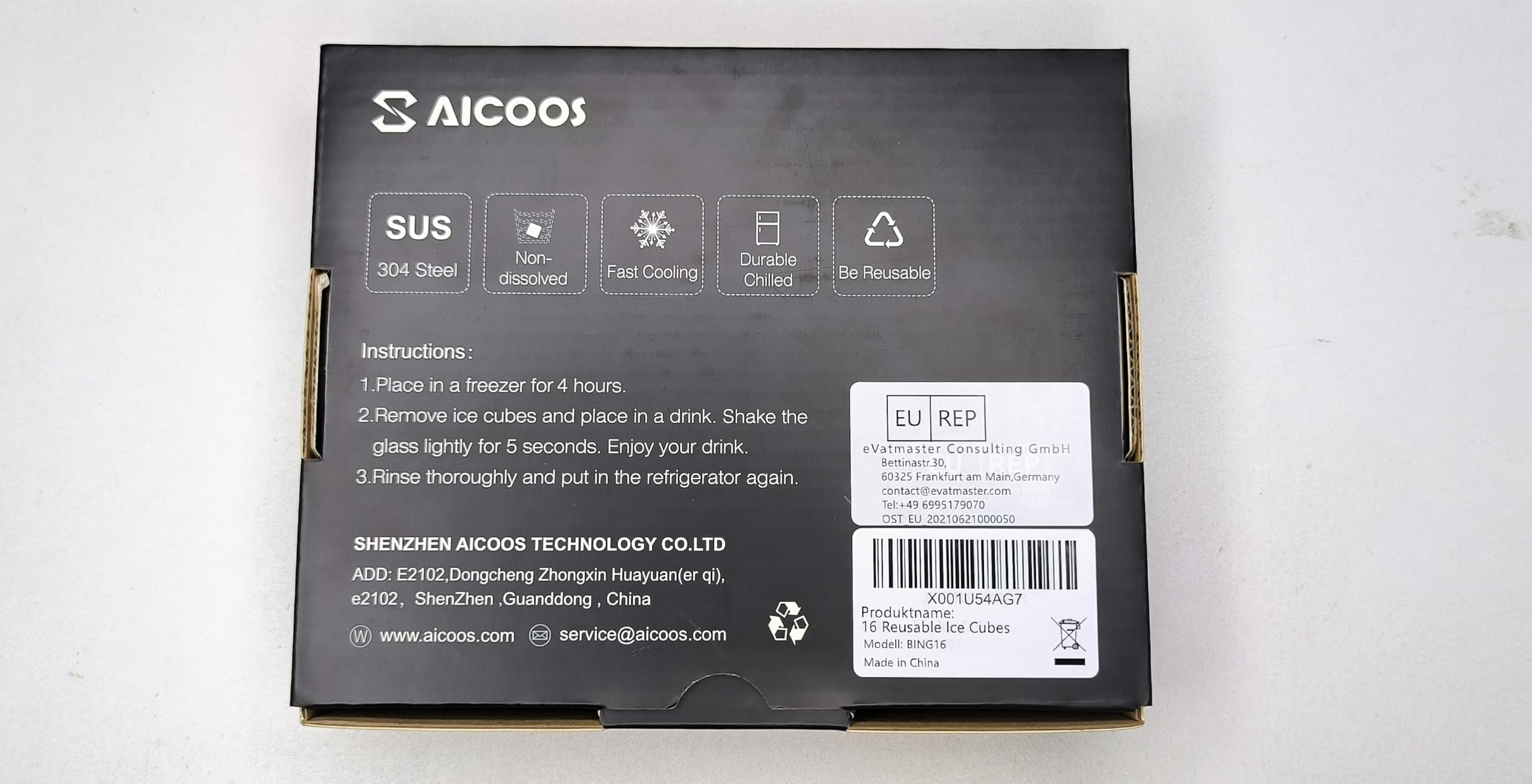 16 Pack Reusable Stainless Steel Ice Cubes for Drinks - Metal Whiskey Stones, High Cooling Technology, for Whiskey, Vodka, Liqueurs, Wine, Beverage Juice or Soda, Pack of 16