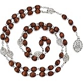 diyalo Chaplet of Seven Sorrows Rosary Virgin Mary Prayer Beads Chain Our Lady Crucifix Cross Necklace
