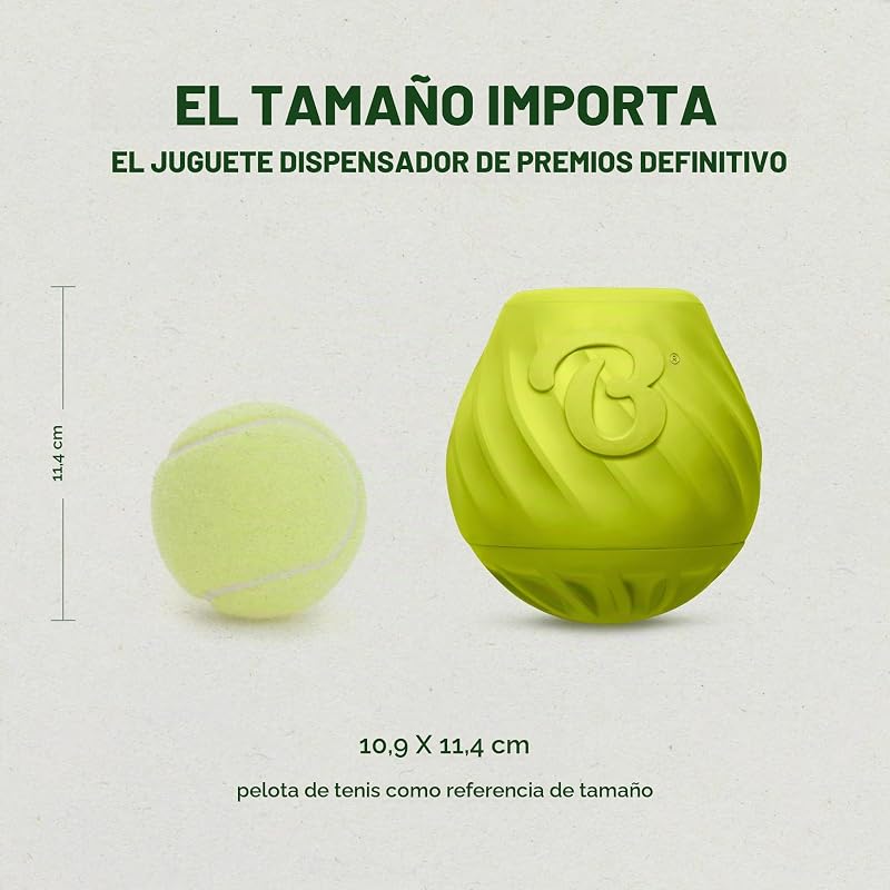 Pawbler - Juguete Interactivo de Goma Natural para Perros con dispensador de golosinas y croquetas, Ideal para el aburrimiento