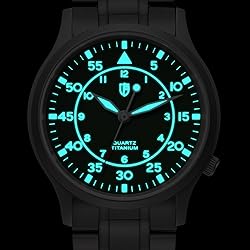 BERNY Men's Titanium Watch Japanese Sweep Second