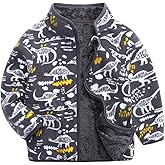 Feidoog Toddler Kids Polar Fleece Warm Jacket Baby Boys Girls Autumn Winter Zip-up Lightweight Long Sleeve Jacket