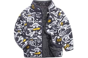 Feidoog Toddler Kids Polar Fleece Warm Jacket Baby Boys Girls Autumn Winter Zip-up Lightweight Long Sleeve Jacket