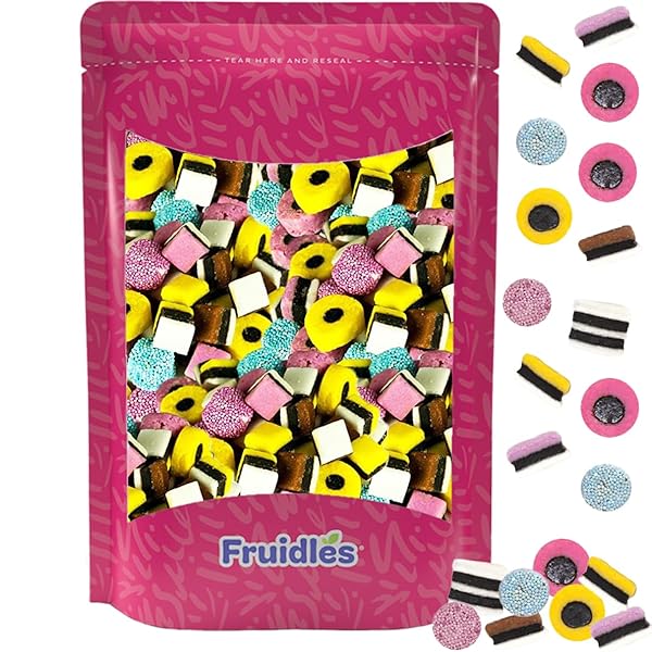 FRUIDLES LICORICE ALLSORTS GUMMIES, ALLSORTS CANDIES, A TASTY MEDLEY OF DELICIOUS LICORICE TREATS, NON-GMO (ALLSORTS LICORICE ASSORTMENTS, 1 POUND)