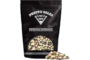 Presto Sales Multicolored Wasabi Beans | Four bean mix, Great variety | Salty, Spicy, Tangy and Crunchy | Vegan, Salad favorite, Great fat loss, Vegetable benefits | Packed in a resealable pouch bag of (5 lbs.) by Presto Sales LLC