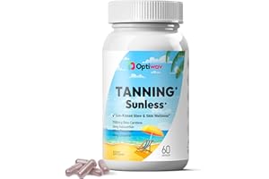 Optiwav Tanning Pills for Men Women - Self Tan Capsules That Work Fast Without Sun - Natural Oral Melanin Supplement Pill for Sunless Healthy Tan Golden Glow - Sugar-Free Gluten Free Vegan Non-GMO