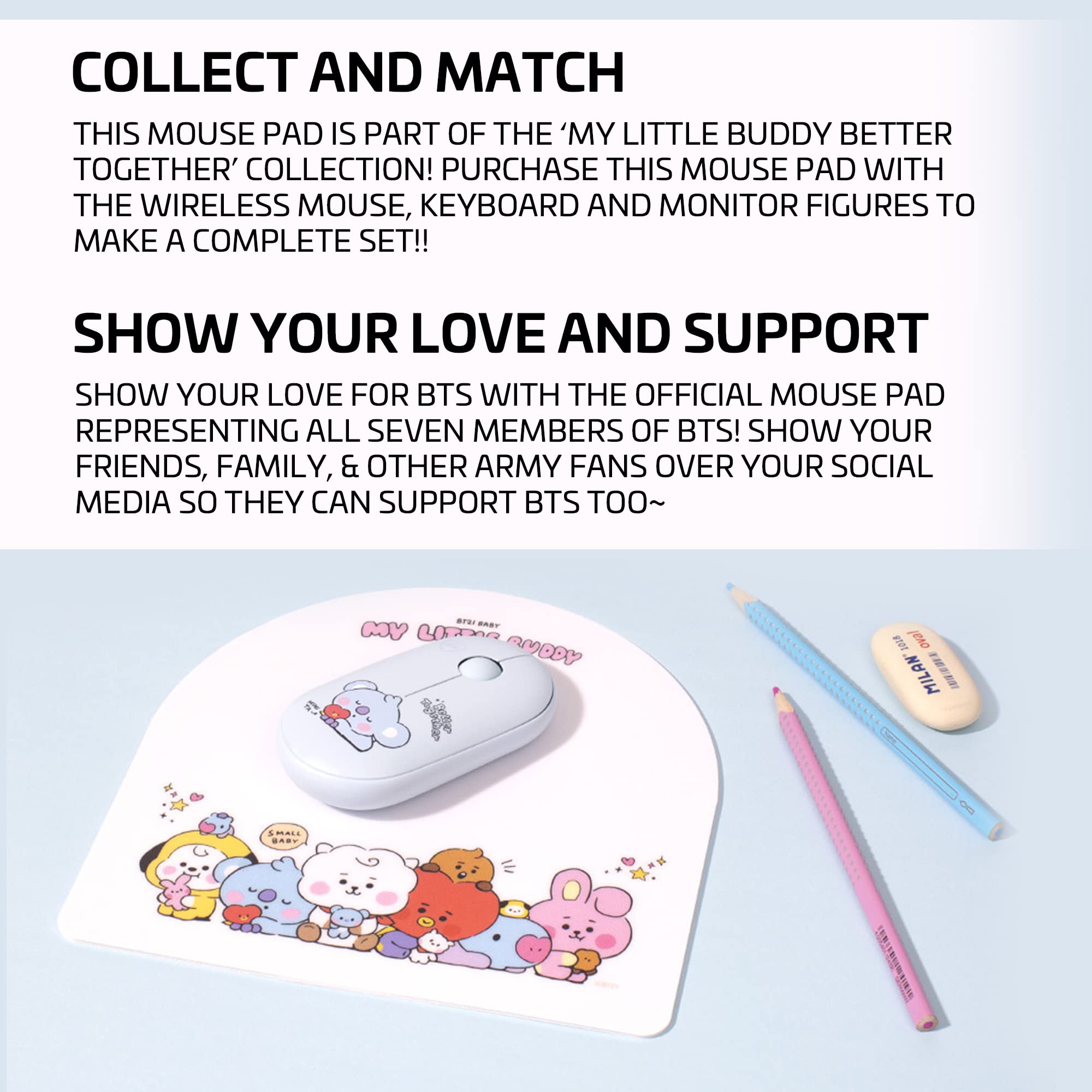 Mua BTS Inspired Characters Mouse Mat My Little Buddy Jelly Candy ...