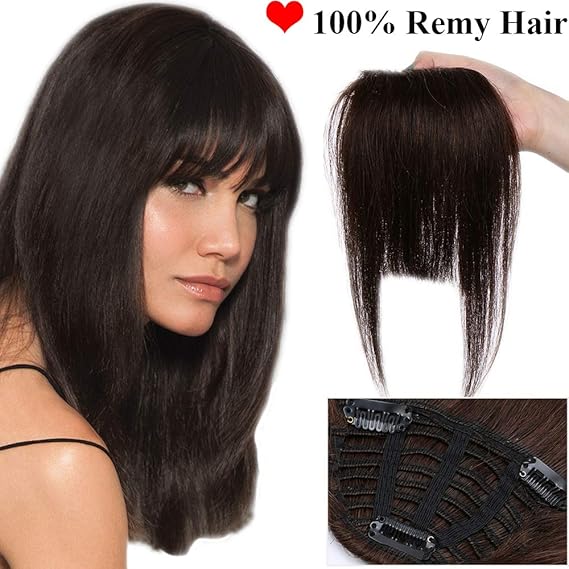 Clip in Fringe Hair Piece Human Hair 100 Remy One Piece Hair Extension
