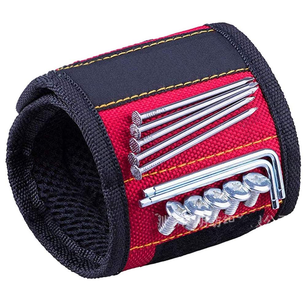 Magnetic Wristband, 15-Powerful Magnets Magnetic Tool Belt Wristband Tool Belt Magnetic Screws Wristband, for Holding Small Tools,Screws,Drills,Nails
