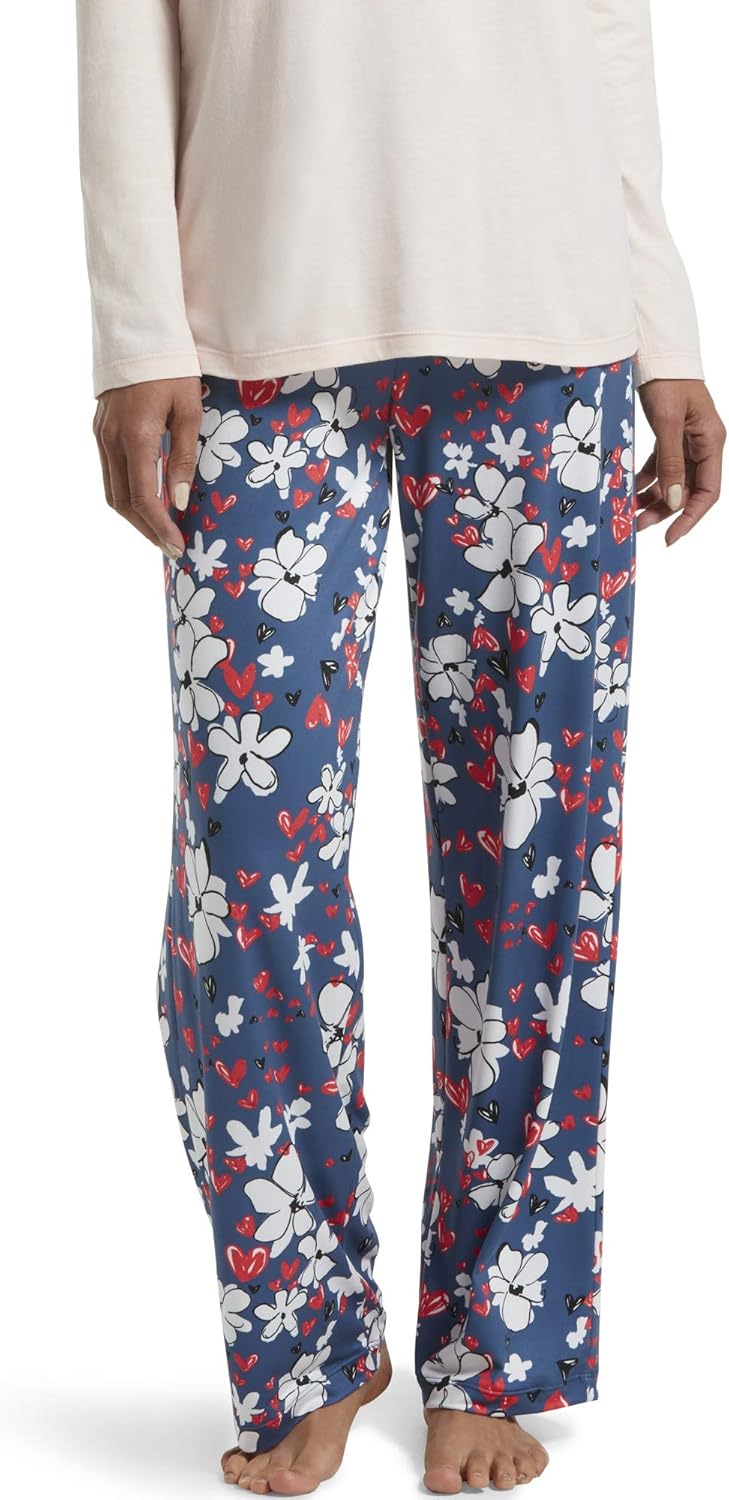 HUE Womens Printed Knit Long Pajama Sleep Pant