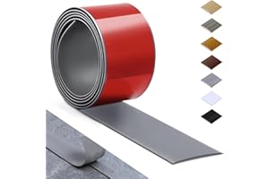 Bnell Self Adhesive Vinyl Laminate Floor Cover Strip 3" Flat Divider Strip for Joining Floor Gaps and Doorway Transitions (10Ft, 7.6cm, Grey)