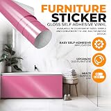 vgoltd Gloss Self-Adhesive Vinyl Wrap Baby Pink 90 x 1000 cm view 2