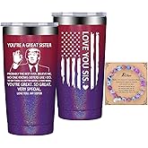 Fufandi You're A Great Sister Gifts - Sister Gifts from Brother - Birthday, Mothers, Valentines Day, Christmas Gift for Sisters - Tumbler