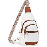 BIAVOI Crossbody Purses Bags for Women Travel, Anti Theft RFID Blocking Sling Chest Bag, Small Vegan Leather Purse for Casual