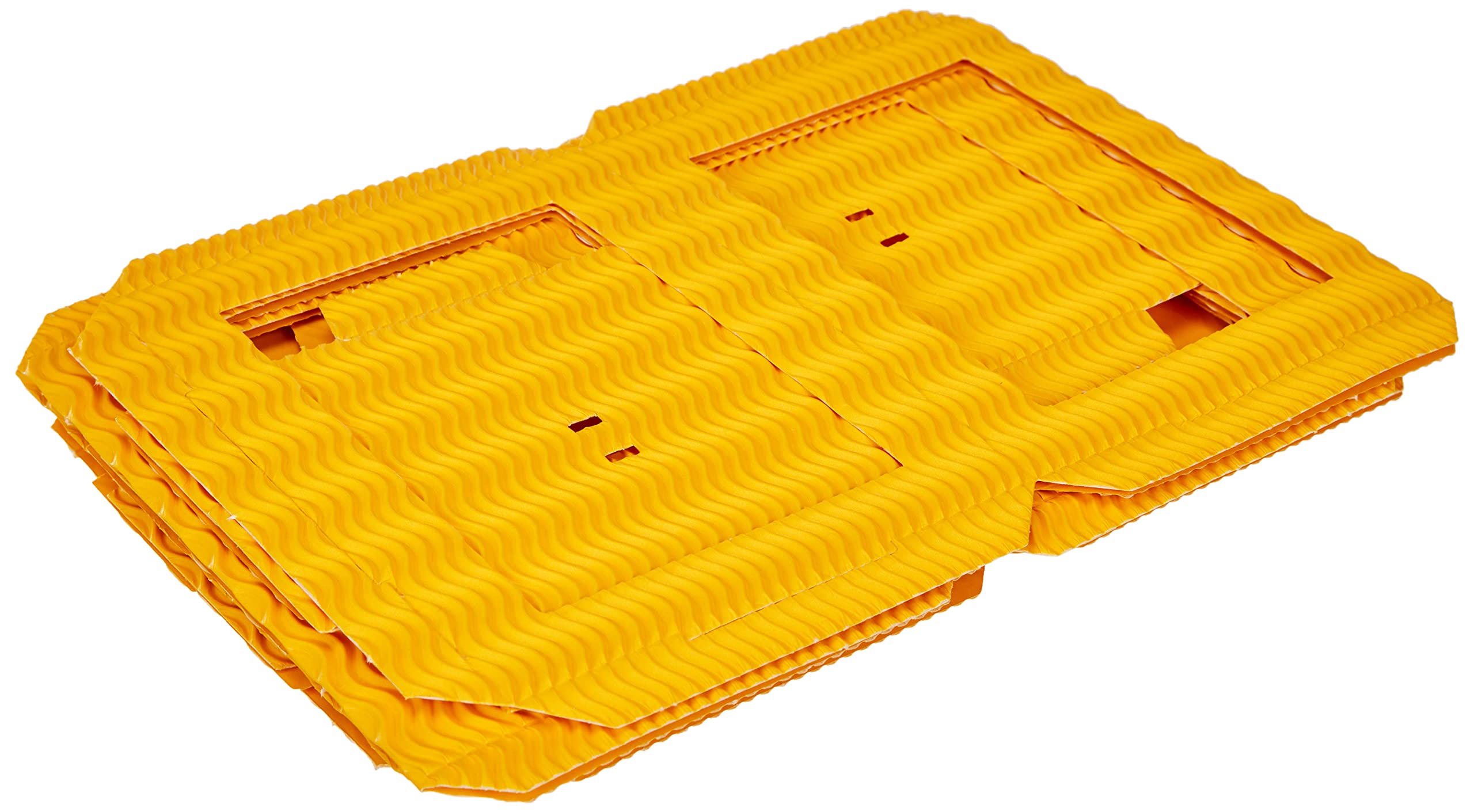 Folia 9814/5 Lantern Blanks 3D Corrugated Paper 14 x 14 x 18 x 5 cm, 5 pieces, Yellow