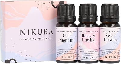 Nikura Sleep Essential Oil Blends Set - Cosy Night, Relax & Sweet Dreams